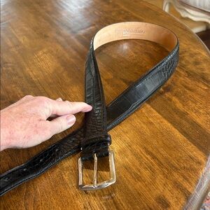 D Stefano Black Leather Belt